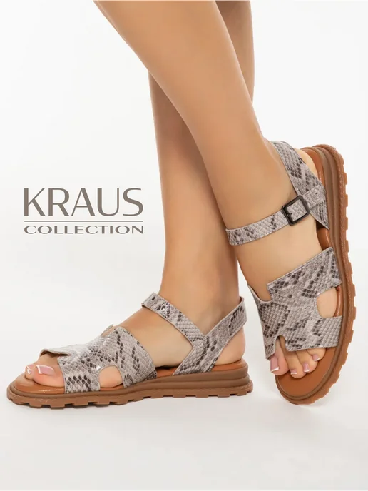 KRAUS Collection Босоножки летние женские белые, черный, фото 5