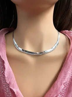 Ленточное колье с фианитами XUPING JEWELRY 308531032 купить за 1 530 ₽ в интернет-магазине Wildberries