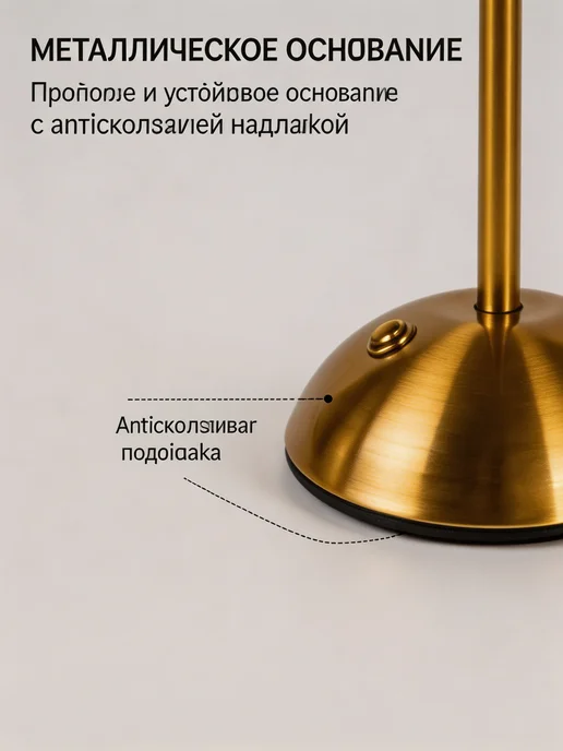 Светильник настольный беспроводной, желтый, фото 6