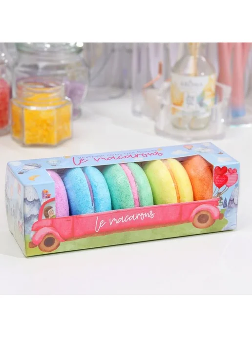 Laboratory KATRIN Набор бомбочек для ванн Le macarons, 250 г (5 шт), 250 г, 5 шт, фото 3