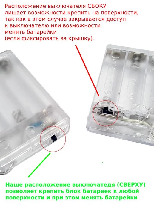 Светодиодная лента на батарейках 3 метра, 3 м, фото 3