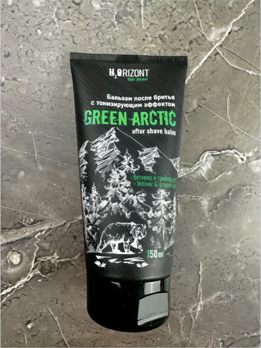 Family Cosmetics Бальзам после бритья GREEN ARCTIC H2Orizont, зеленый, фото 2
