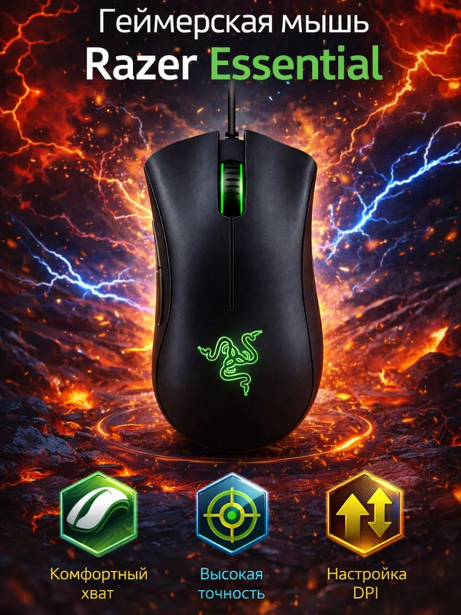 Razer Игровая проводная мышь DeathAdder Essential