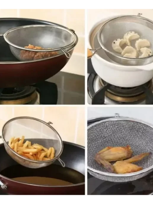 Сито для муки с ручкой 22см, коричневый, фото 3