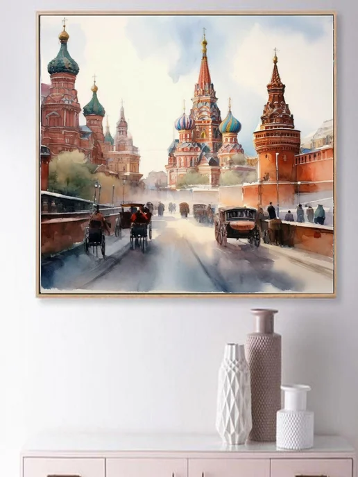 Bautrissio Собор Василия Блаженного и Красная площадь, красный, фото 2