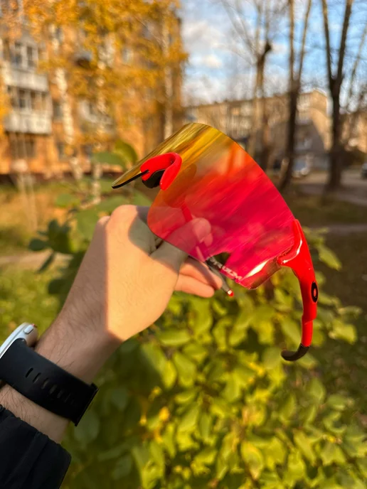 OAKLEY Спортивные очки Evzero Blades Prizm, красный, фото 2