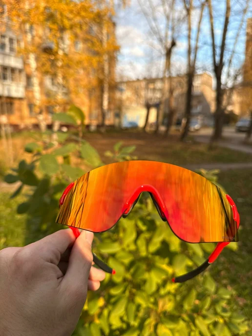 OAKLEY Спортивные очки Evzero Blades Prizm, красный, фото 3