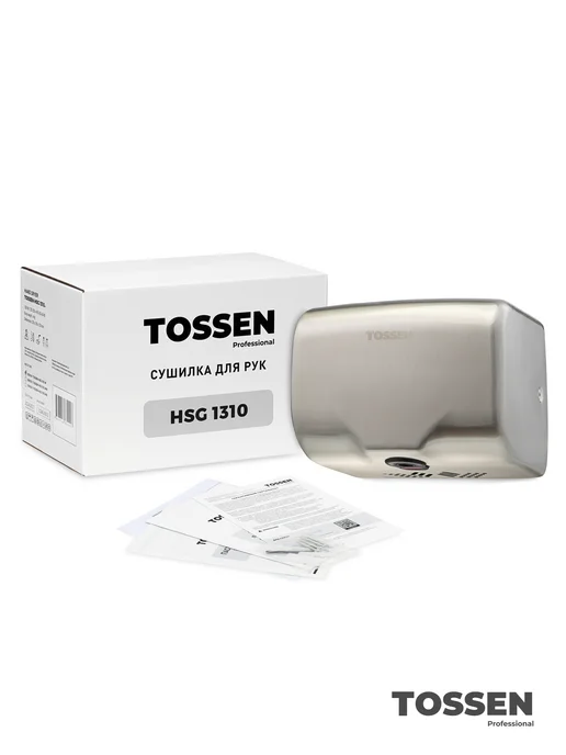 TOSSEN Professional Сушилка для рук электрическая, настенная HSG 1310 M, серый, фото 6