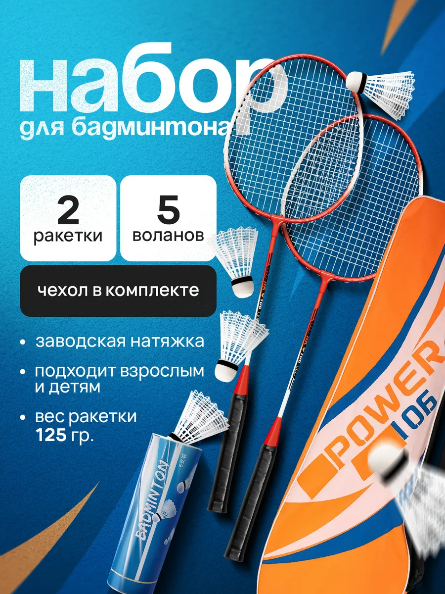 Набор для бадминтона с воланами