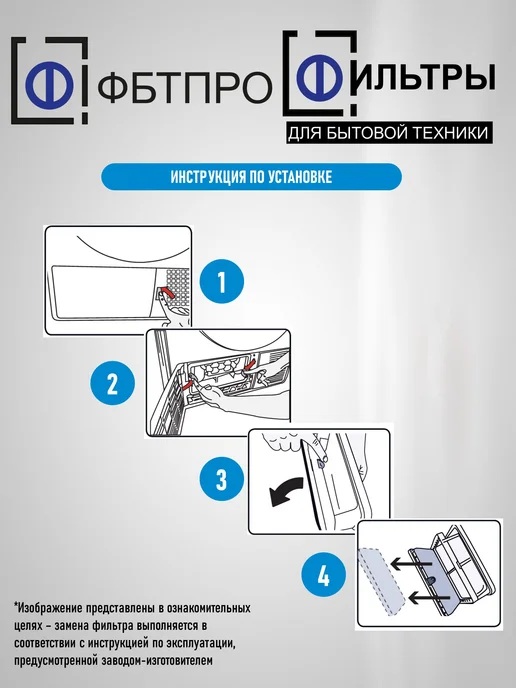 ФБТСПБ Фильтр ФБТПРО для сушильной машины, совместим с BEKO, черный, фото 5