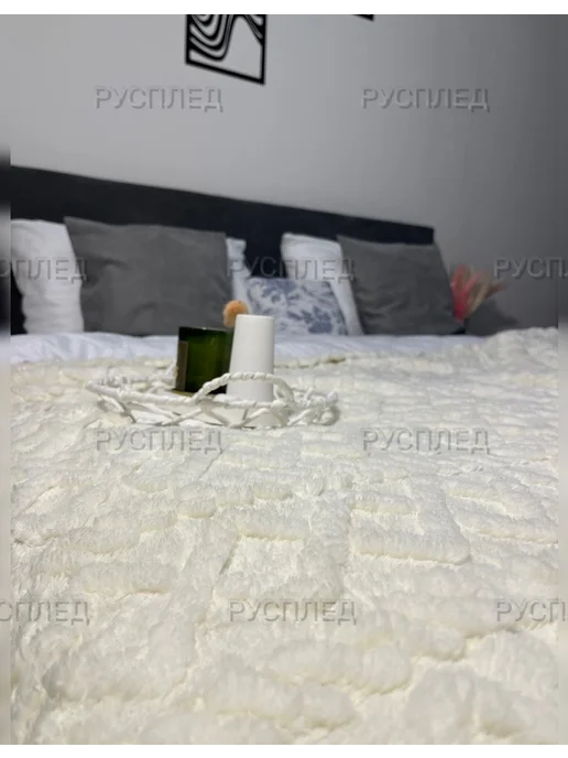 Плед барашка шерстяной 200х220 евро всесезонная, 200x220, фото 8