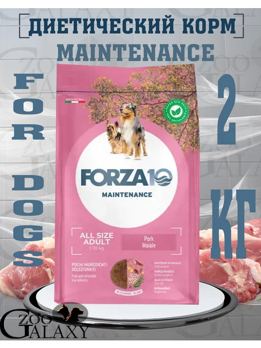 Сухой корм Forza10 Maintenance для собак, свинина, 2 кг