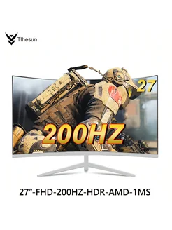 Монитор 27 дюйма, 200 Гц Изогнутый экран -1920*1080 Tlhesun 309684780 купить за 13 297 ₽ в интернет-магазине Wildberries
