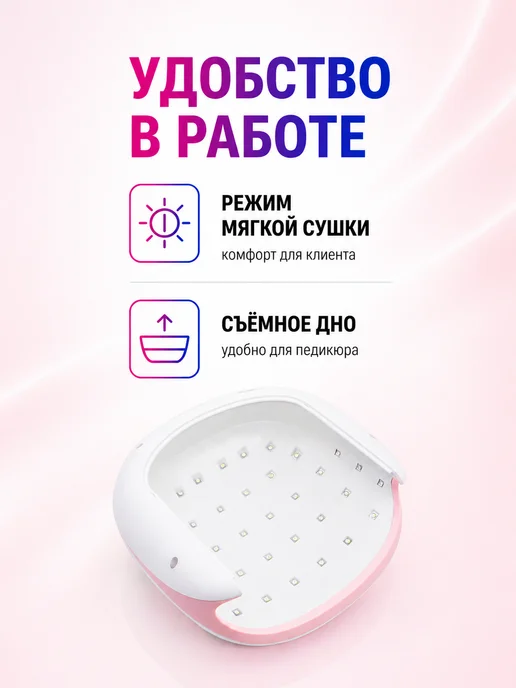 SUNUV Лампа для маникюра профессиональная мощная SUN 4S оригинал, белый, фото 6
