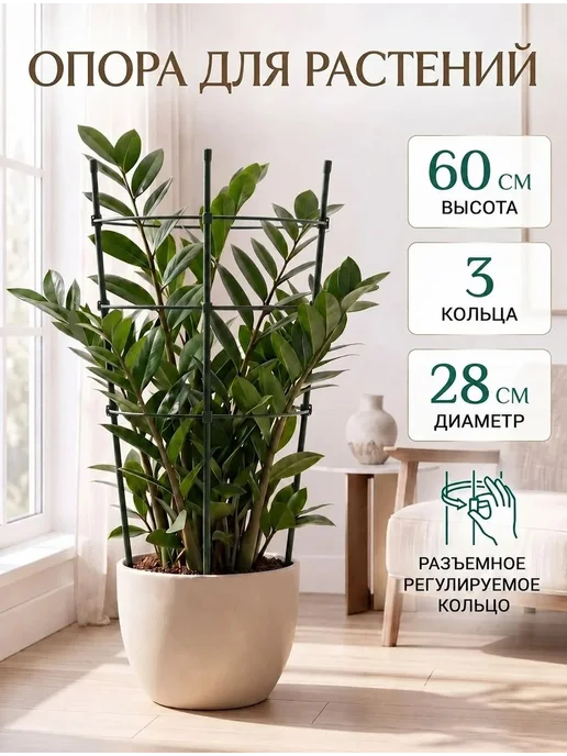 Опора для растений 60см поддержка подпорка кустодержатель, вариант