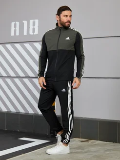 Костюм спортивный летний на молнии adidas 309757332 купить за 6 762 ₽ в интернет-магазине Wildberries
