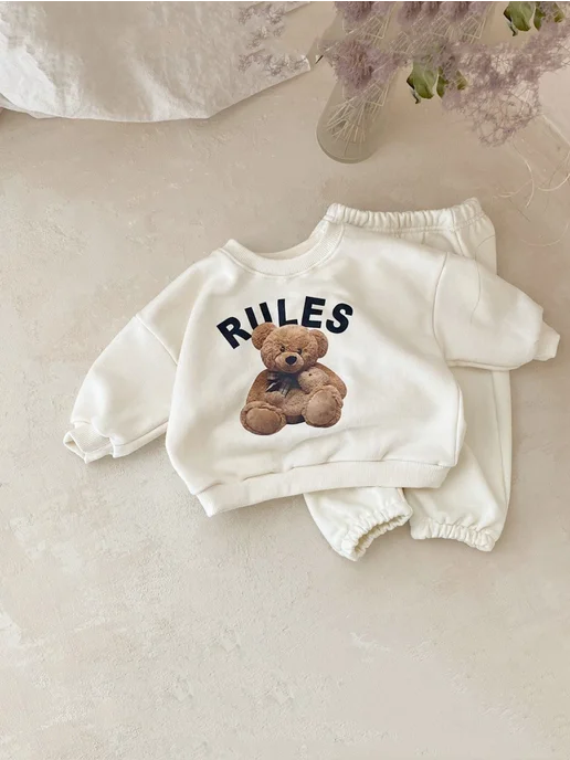 FMPDC baby Костюм Весна детский для малышей новорожденных, белый