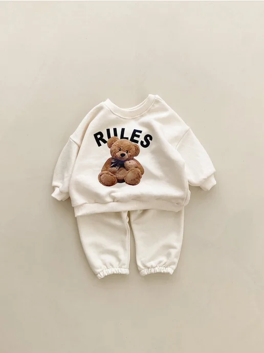 FMPDC baby Костюм Весна детский для малышей новорожденных, белый, фото 6