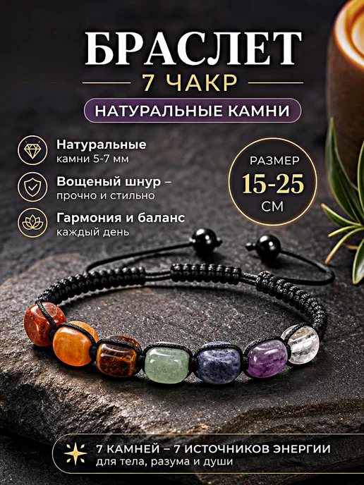 Disat Браслет из натуральных камней на руку бижутерия набор, синий, фото 3