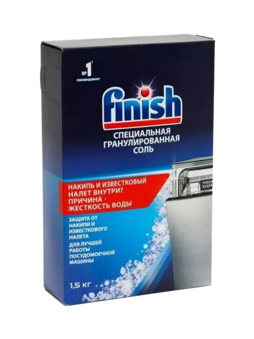 Finish Ополаскиватель 400мл + Соль 1,5кг, 400 мл, 1,5 кг, фото 3