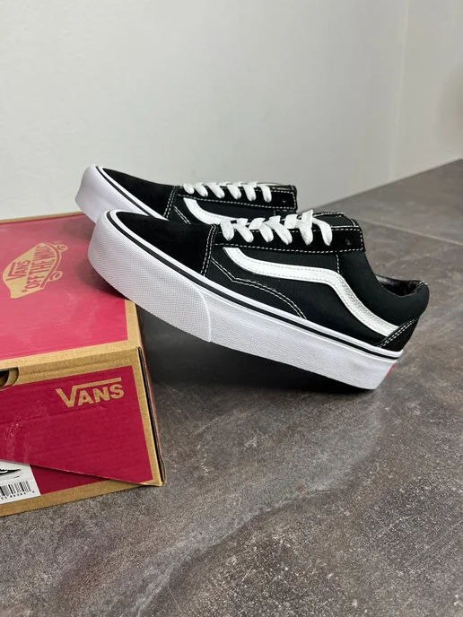 Meg Mix Кеды Ванс Old Skool Platform, черный, фото 3