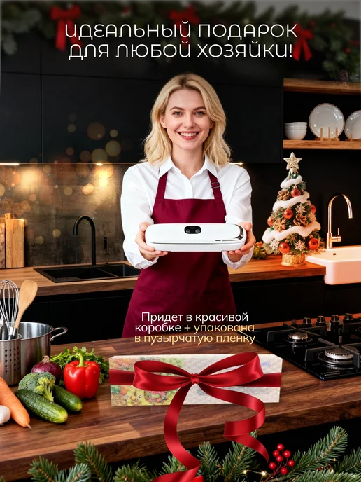 ANNARA Вакууматор для продуктов с запайкой и пакетами, белый, фото 8