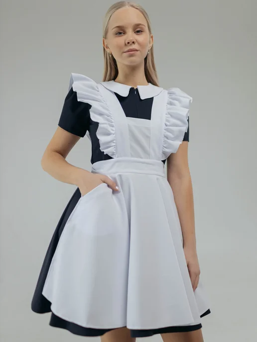 DeksKids Фартук школьный белый на первое сентября, белый