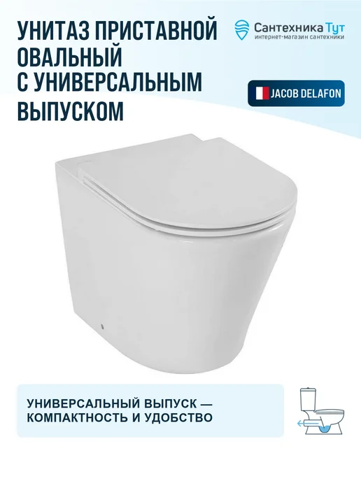 Jacob Delafon Унитаз напольный Rodin без сиденья с ободком, белый, фото 4