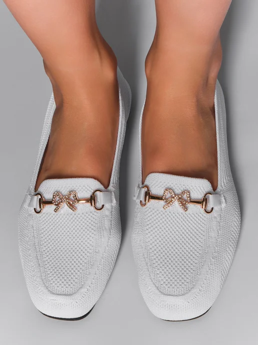 IT-Shoes Лоферы летние дышащие, белый, фото 2