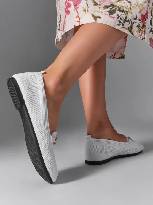 IT-Shoes Лоферы летние дышащие, белый, фото 3
