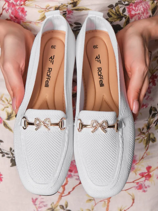 IT-Shoes Лоферы летние дышащие, белый, фото 6