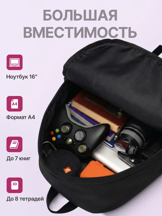 WINWIN Рюкзак спортивный школьный, черный, фото 5
