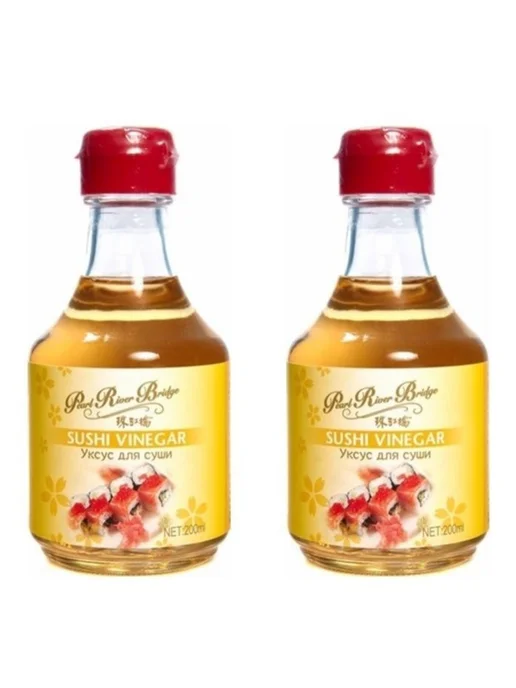 Pearl River Bridge Рисовый уксус для суши в стекле, 200мл, 200 мл, 2 шт
