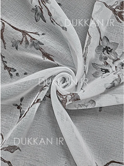 DUKKAN IR Тюль под лен 200х250 см готовый на ленте с рисунком, 200x250 см, фото 3