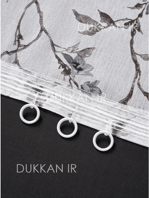 DUKKAN IR Тюль под лен 200х250 см готовый на ленте с рисунком, 200x250 см, фото 4