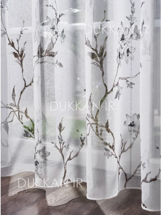 DUKKAN IR Тюль под лен 200х250 см готовый на ленте с рисунком, 200x250 см, фото 5