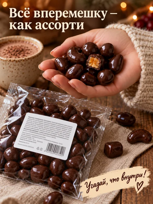 NATURAL FRUT Орехово-ягодный микс в темном шоколаде, 1 кг, 500 г, фото 5