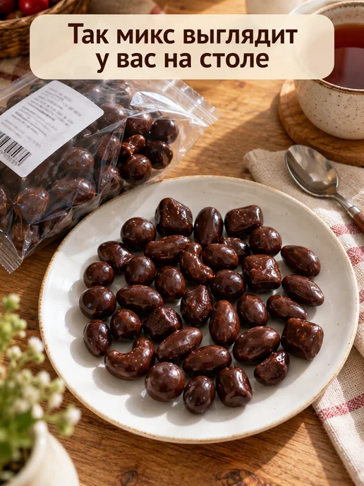 NATURAL FRUT Орехово-ягодный микс в темном шоколаде, 1 кг, 500 г, фото 7