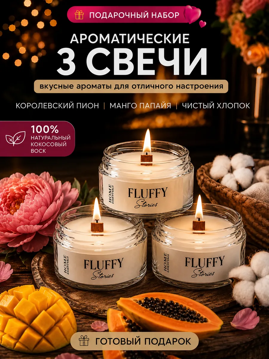 Свечи ароматические подарочный набор романтического вечера