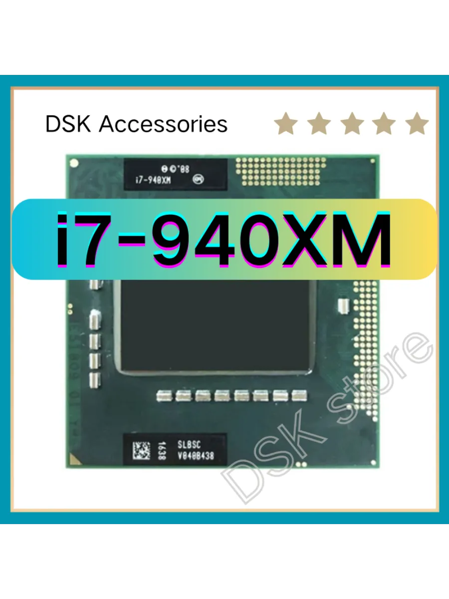 Процессор Core i7-940XM 2,1ГГц Четырехъядерный 8МБ 55Вт CPU