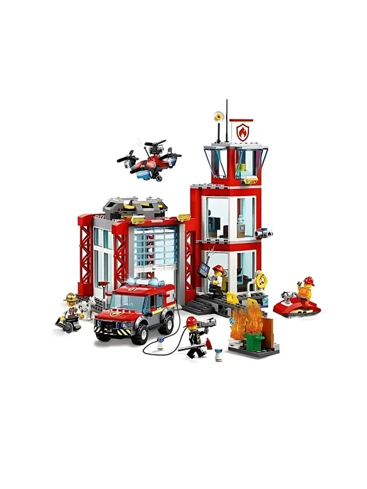 LEGO Конструктор сити пожарная часть, вариант, фото 2