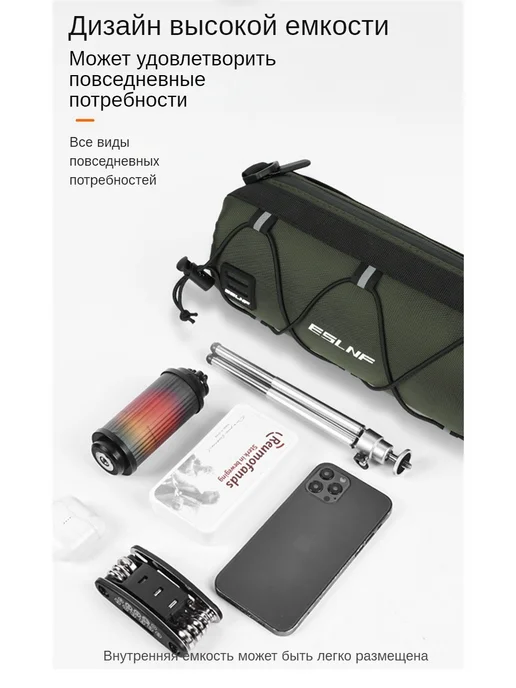 Велосумка объем, зеленый, фото 4
