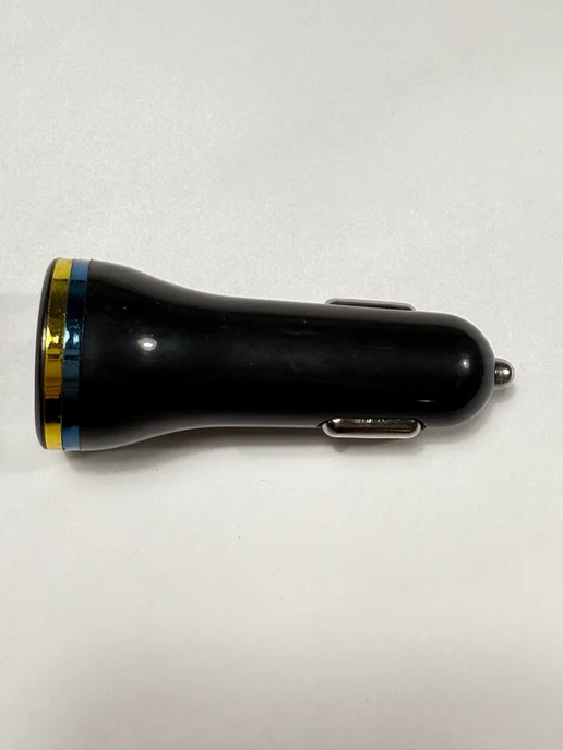 Штекер в прикуриватель 2 USB KO-9 с золотой каймой, золотой, фото 3