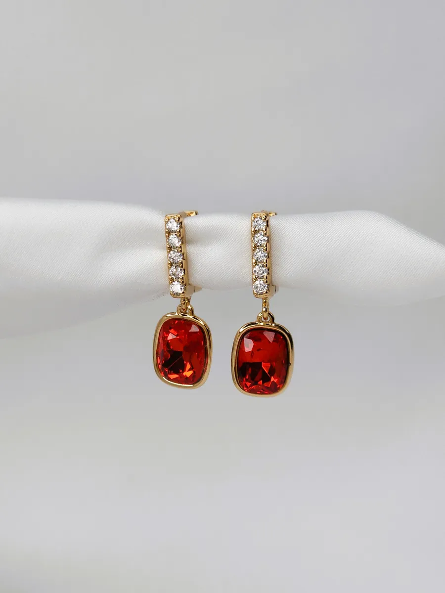 Серьги с кристаллом Swarovski