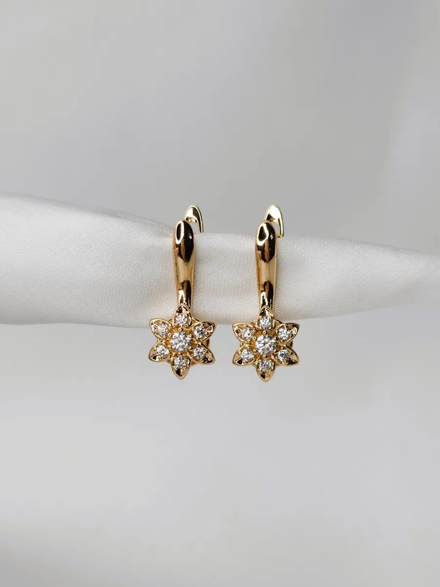 Серьги повседневные, классические 1,9 см.