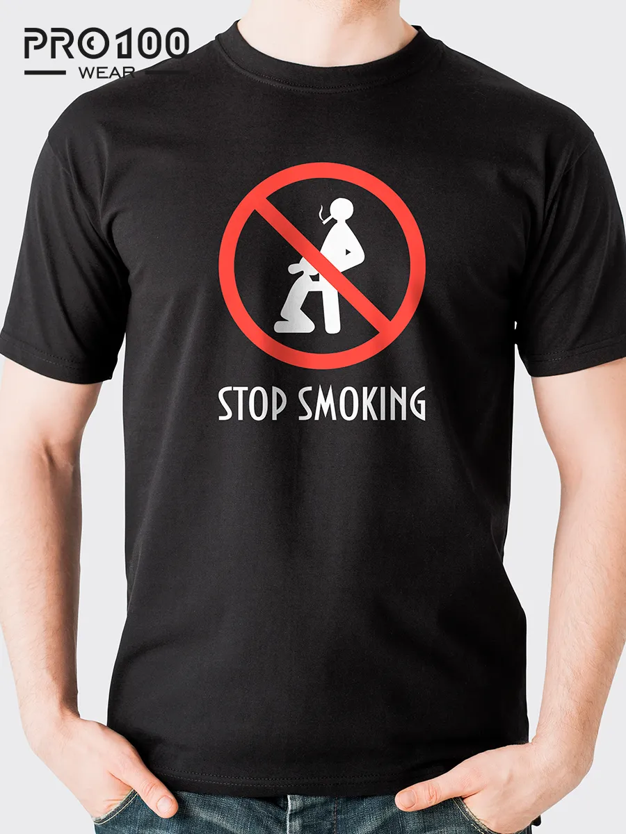 Футболка с надписью Stop smoking
