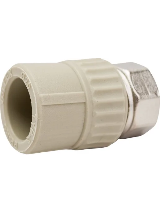 VALFEX Муфта комбинированная с накидной гайкой PP-R серая, 1 шт, 1 шт, фото 3
