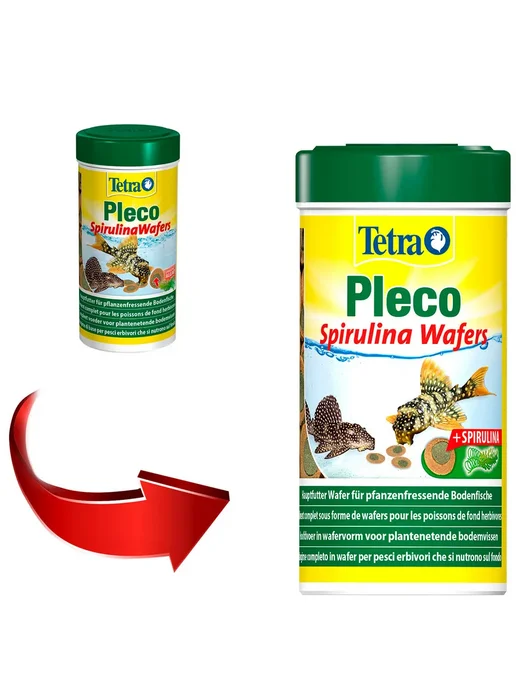 TETRA Корм для травоядных донных рыб спирулина Pleco Wafers 250 мл, 250 мл, 4 шт, фото 2