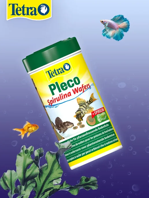 TETRA Корм для травоядных донных рыб спирулина Pleco Wafers 250 мл, 250 мл, 4 шт, фото 4