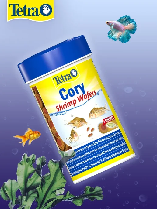 TETRA Корм для донных рыб сомов чипсы Cory Shrimp Wafers 100мл, 100 мл, 4 шт, фото 5